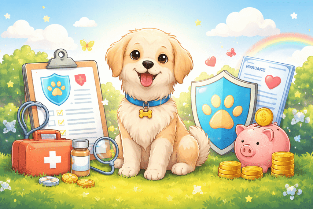 강아지 동물보험을 표현한 이미지