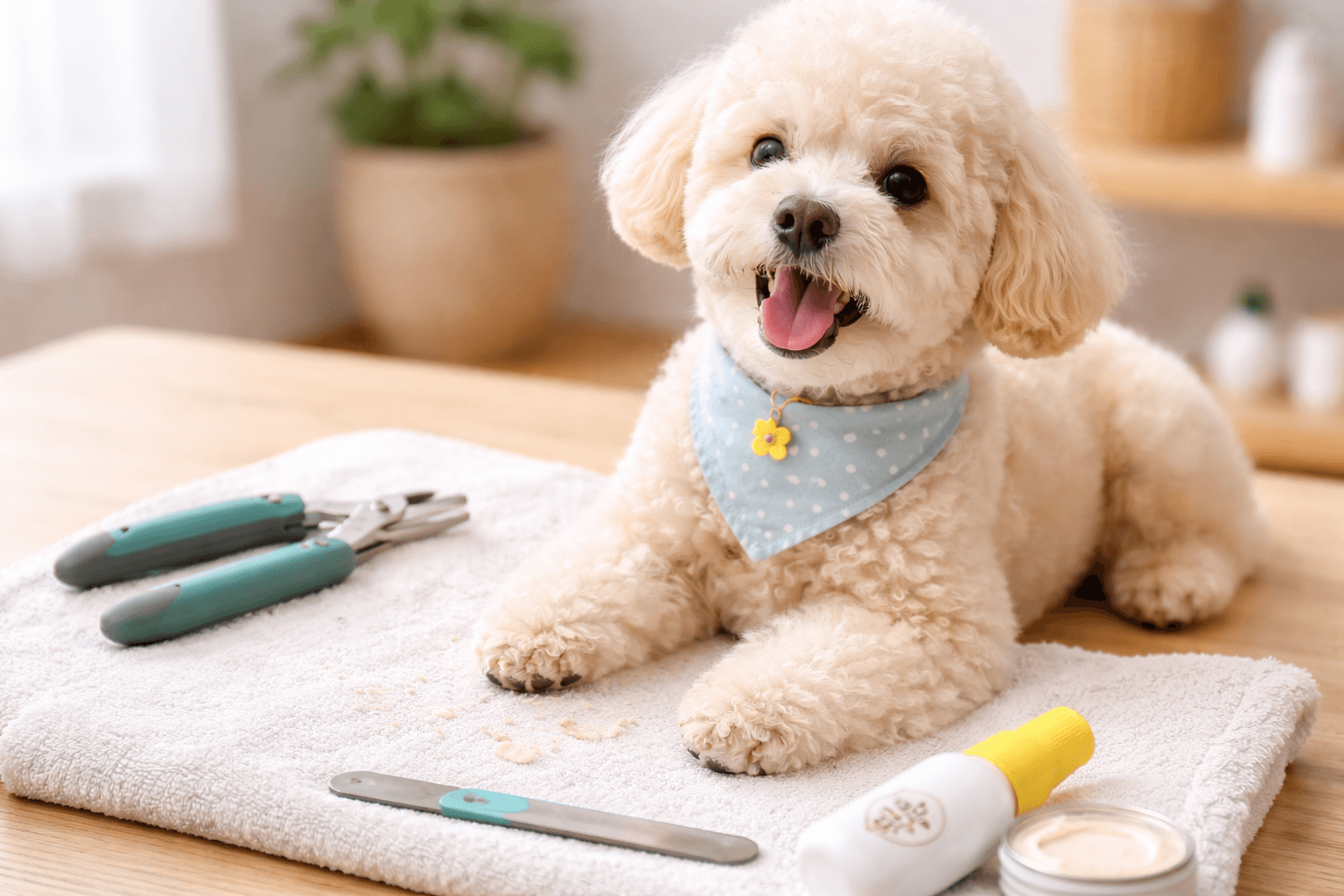 강아지 발톱 관리를 표현한 이미지