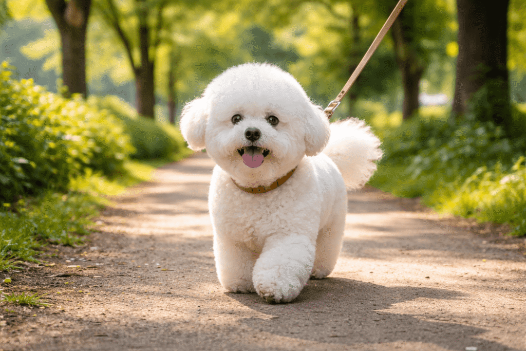 비숑프리제 산책 이미지